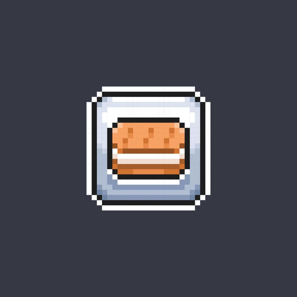 biscuit sign in pixel art style vector