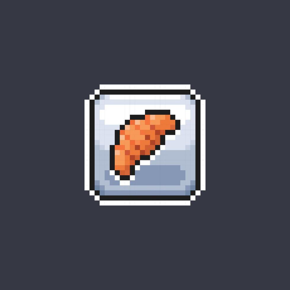 pastry sign in pixel art style vector