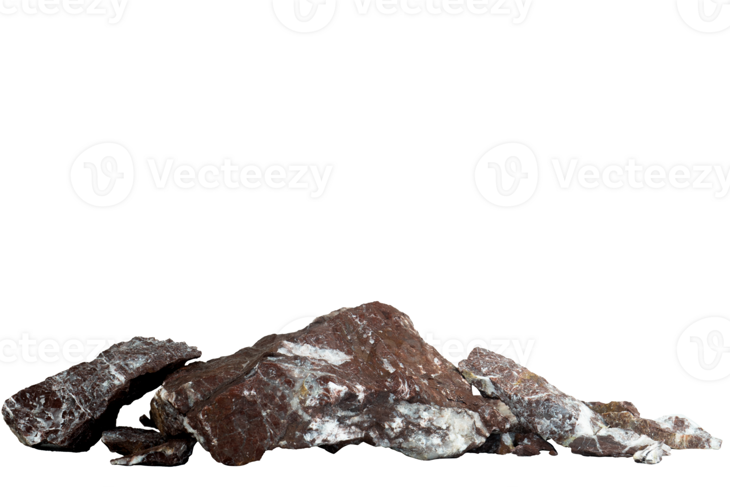 Stack of broken stone png