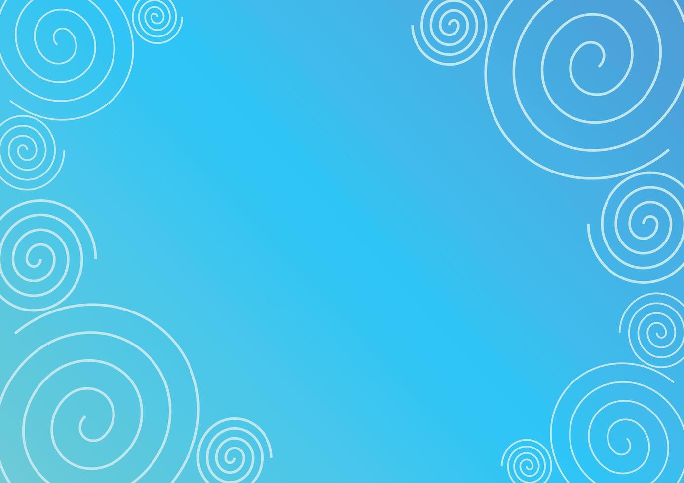 gradient blue background with spiral vector