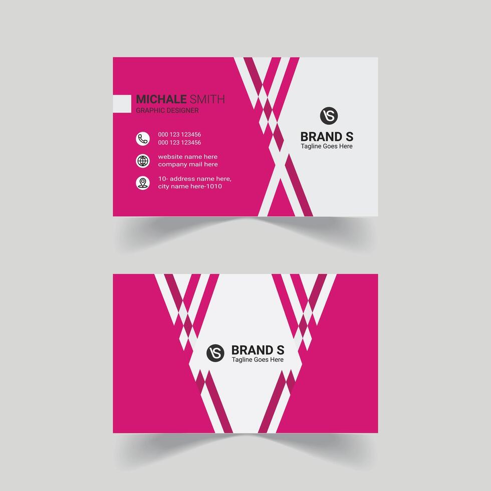 Modern, eye-catching creative design corporate business card template vector