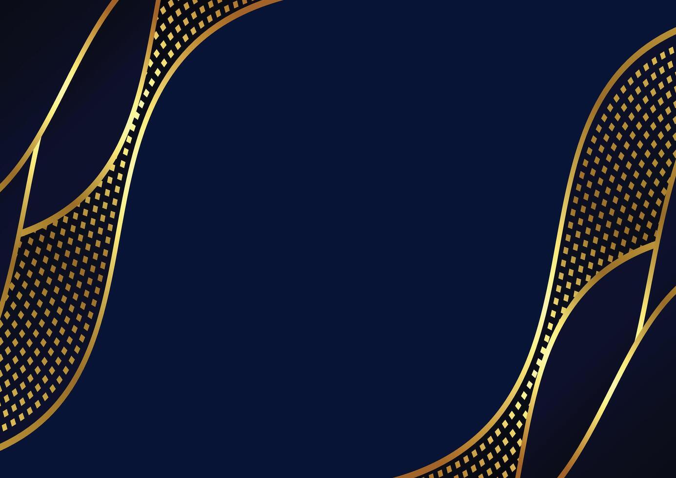 wave dark blue with luxury line background vector