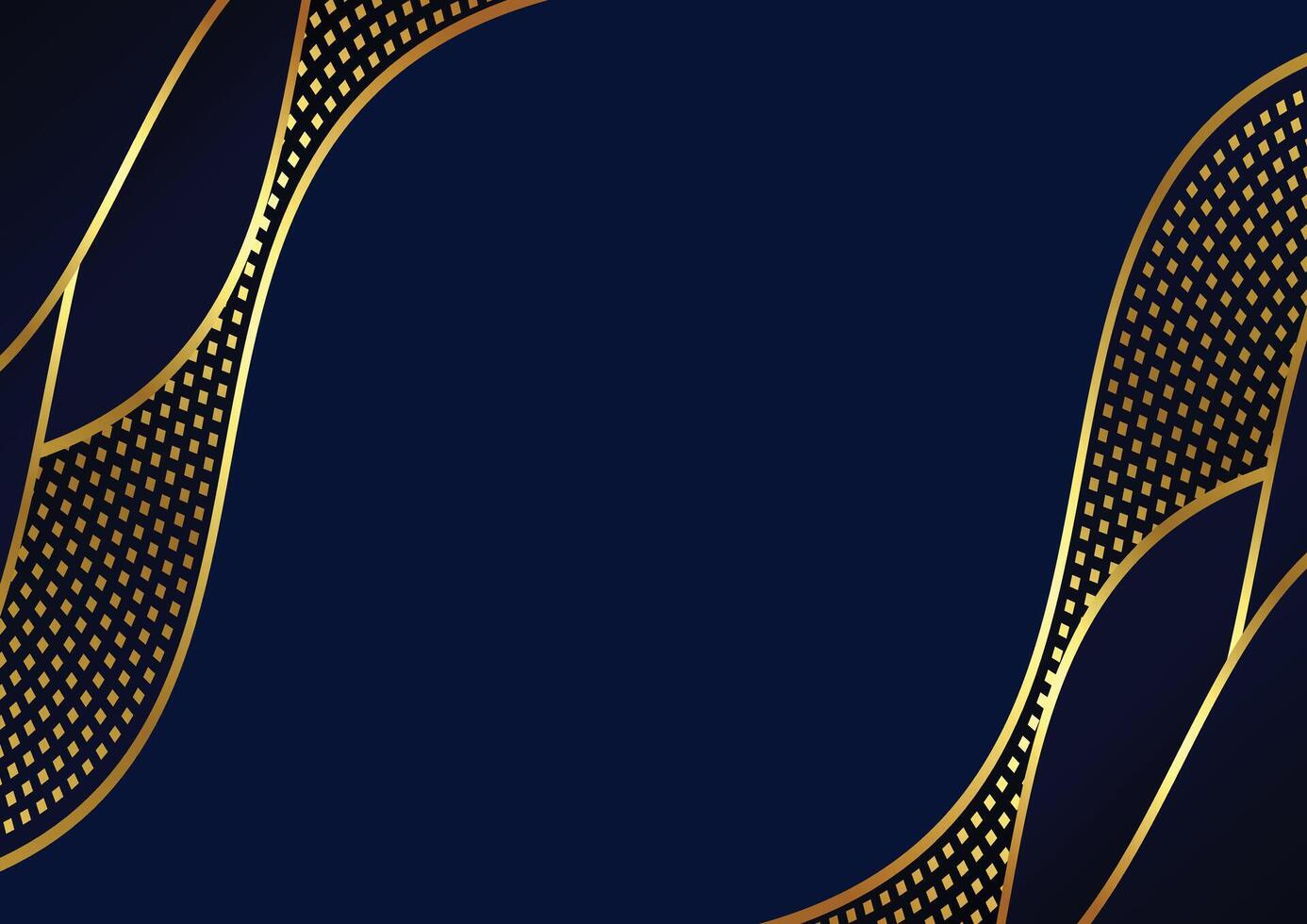 wave dark blue with luxury line background vector