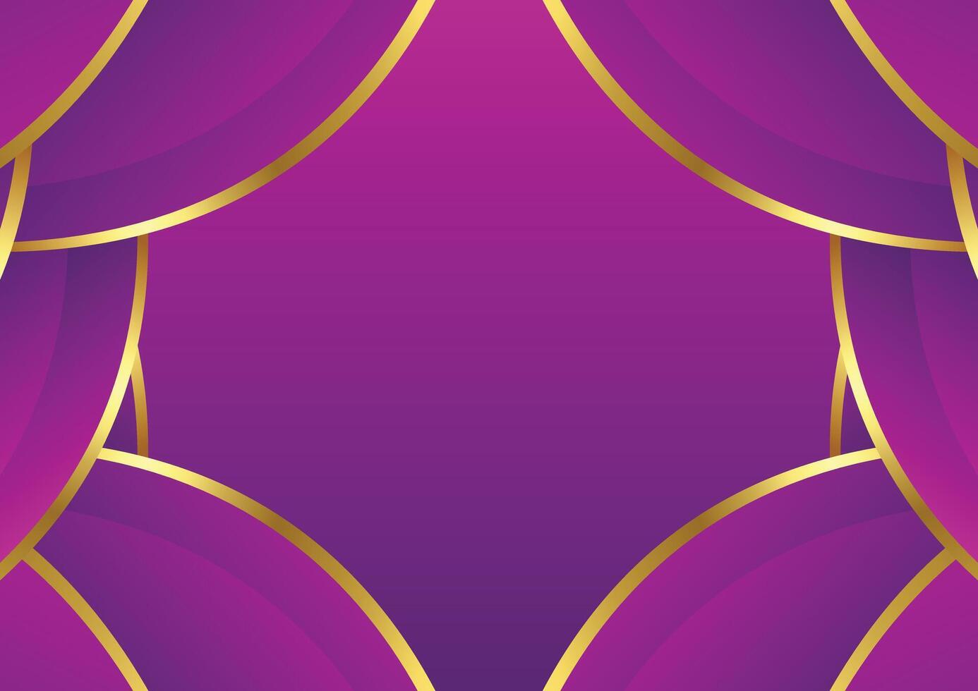 púrpura con dorado lujo modelo antecedentes vector