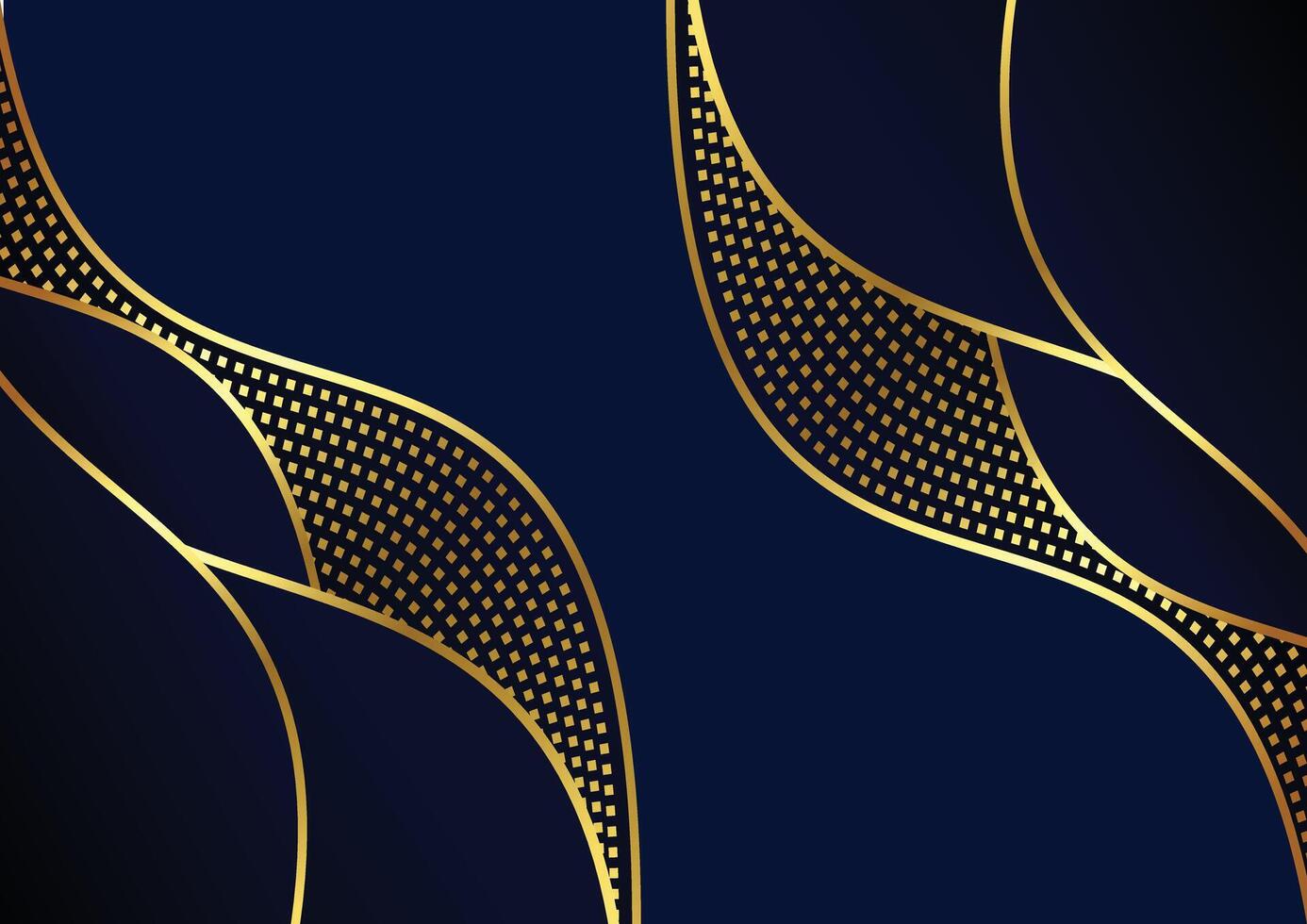 luxury line with dark blue wave background design vector