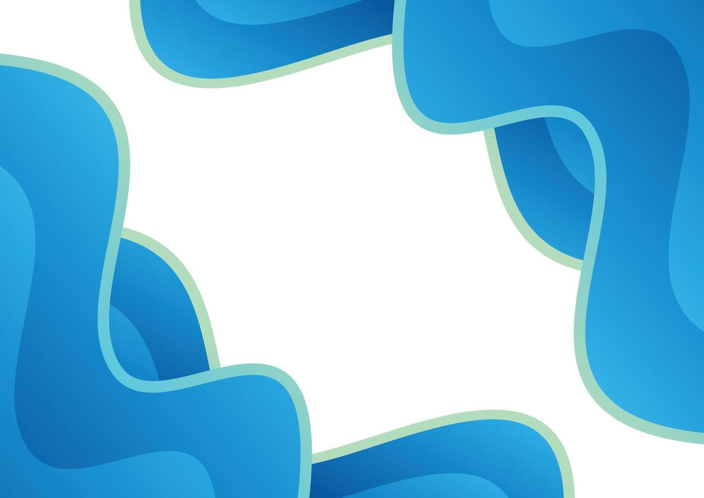 wave gradient blue background design vector