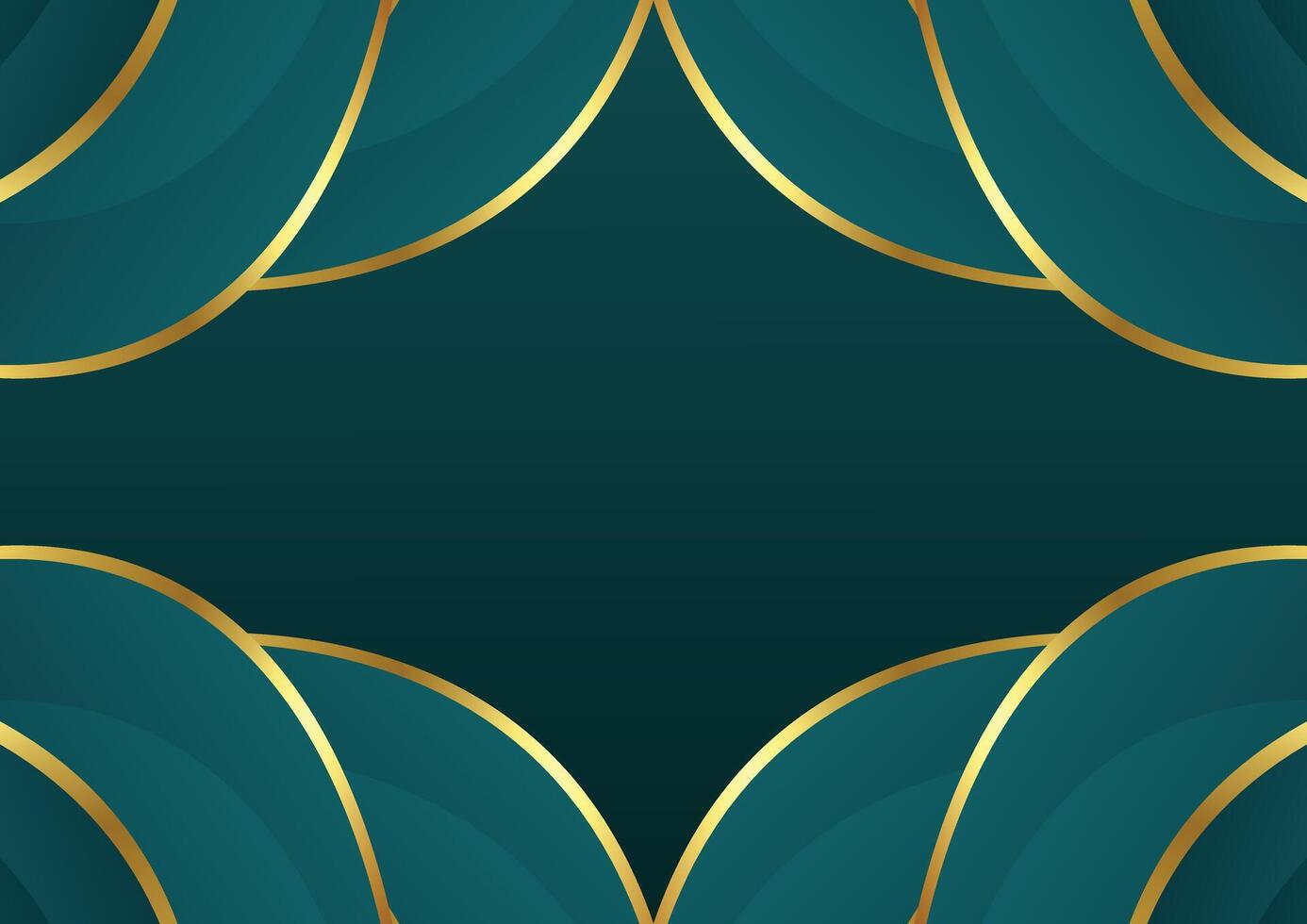 background tosca with golden luxury vector