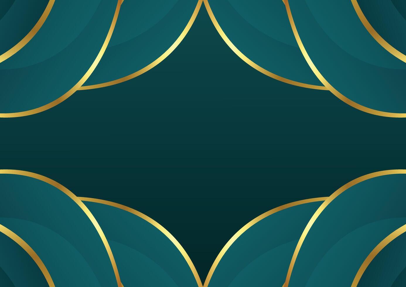 background tosca with golden luxury vector