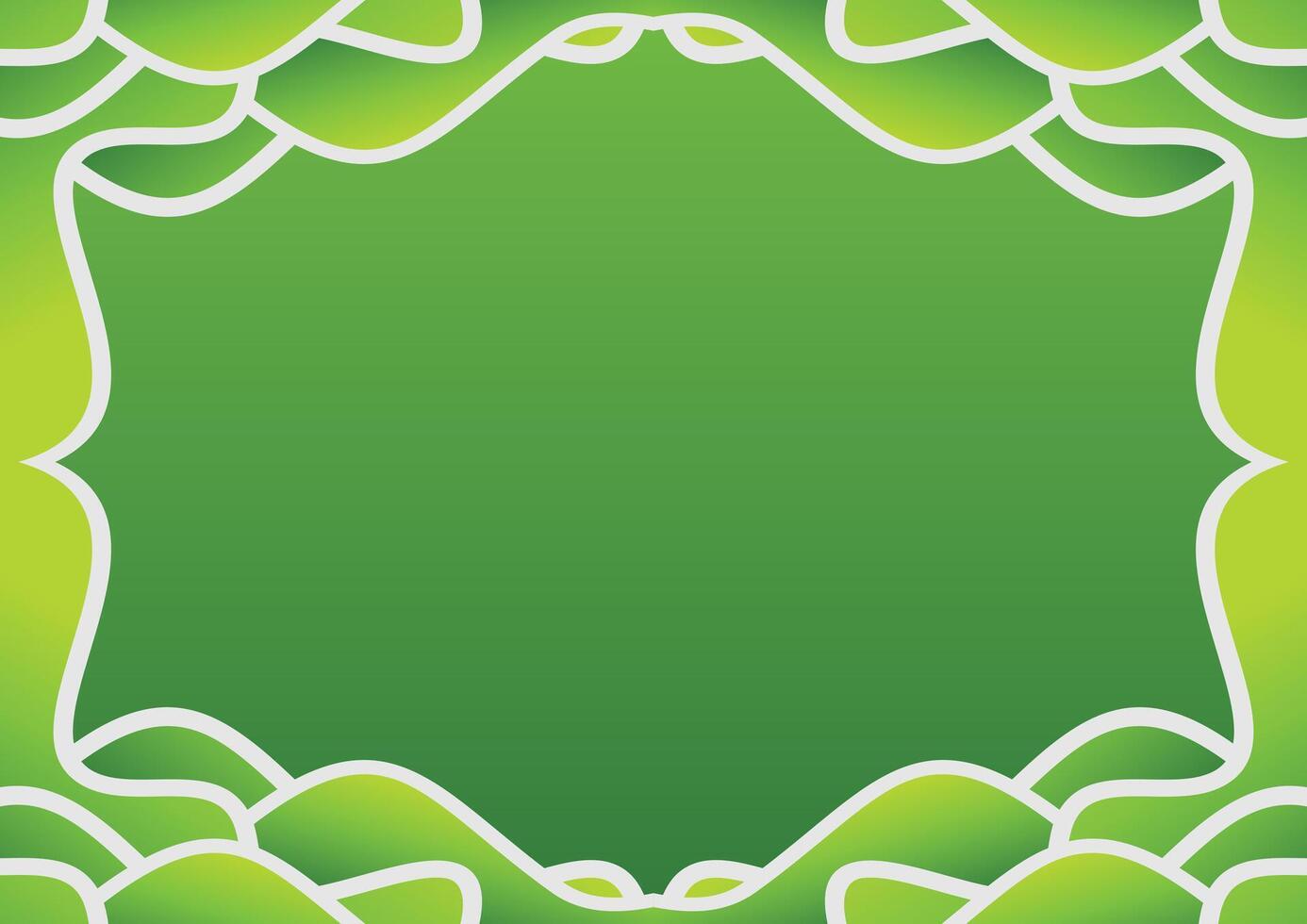 abstract green wave gradient background vector