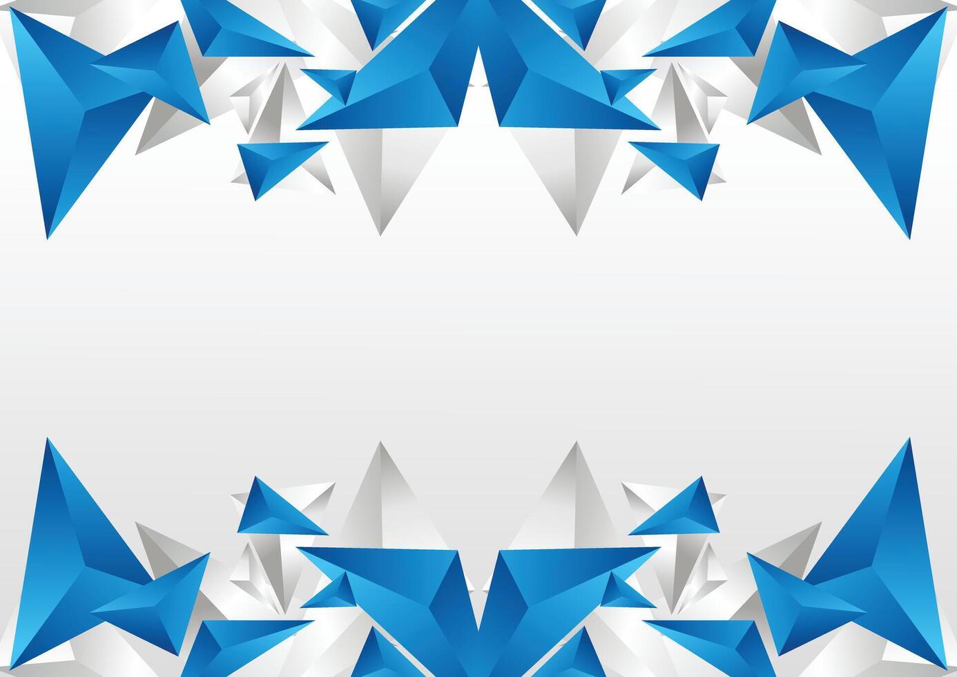 geometric blue with silver background vector