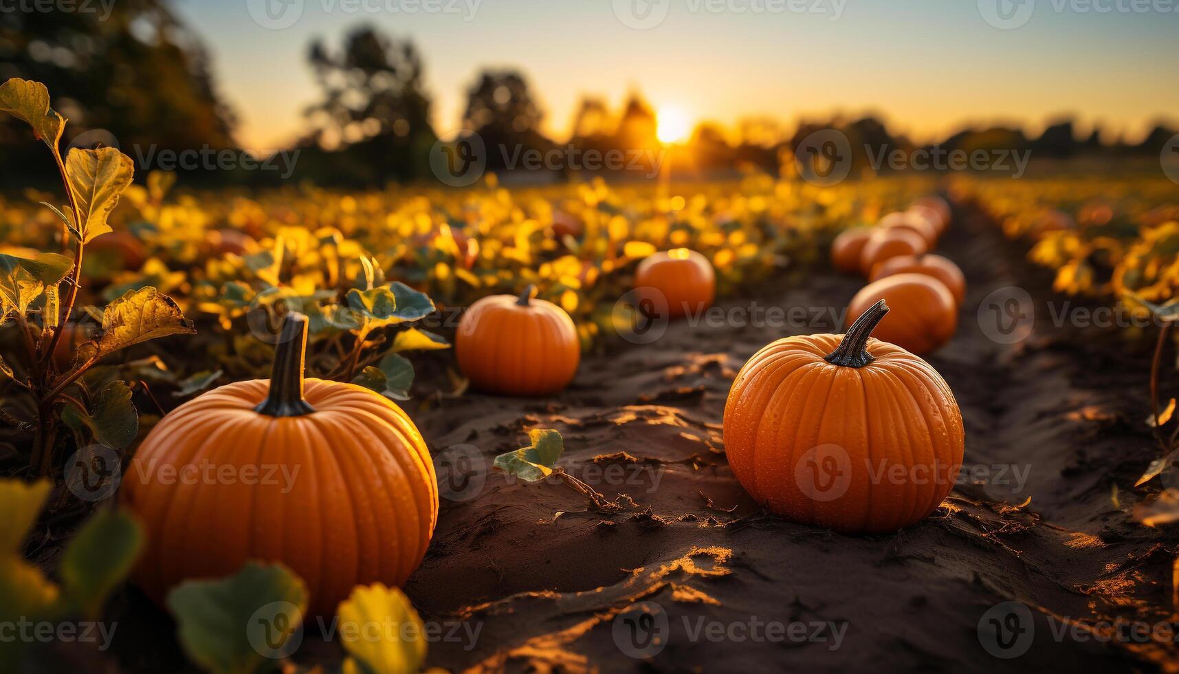 ai generado otoño naranja resplandor decora naturaleza escalofriante Víspera de Todos los Santos celebracion generado por ai foto