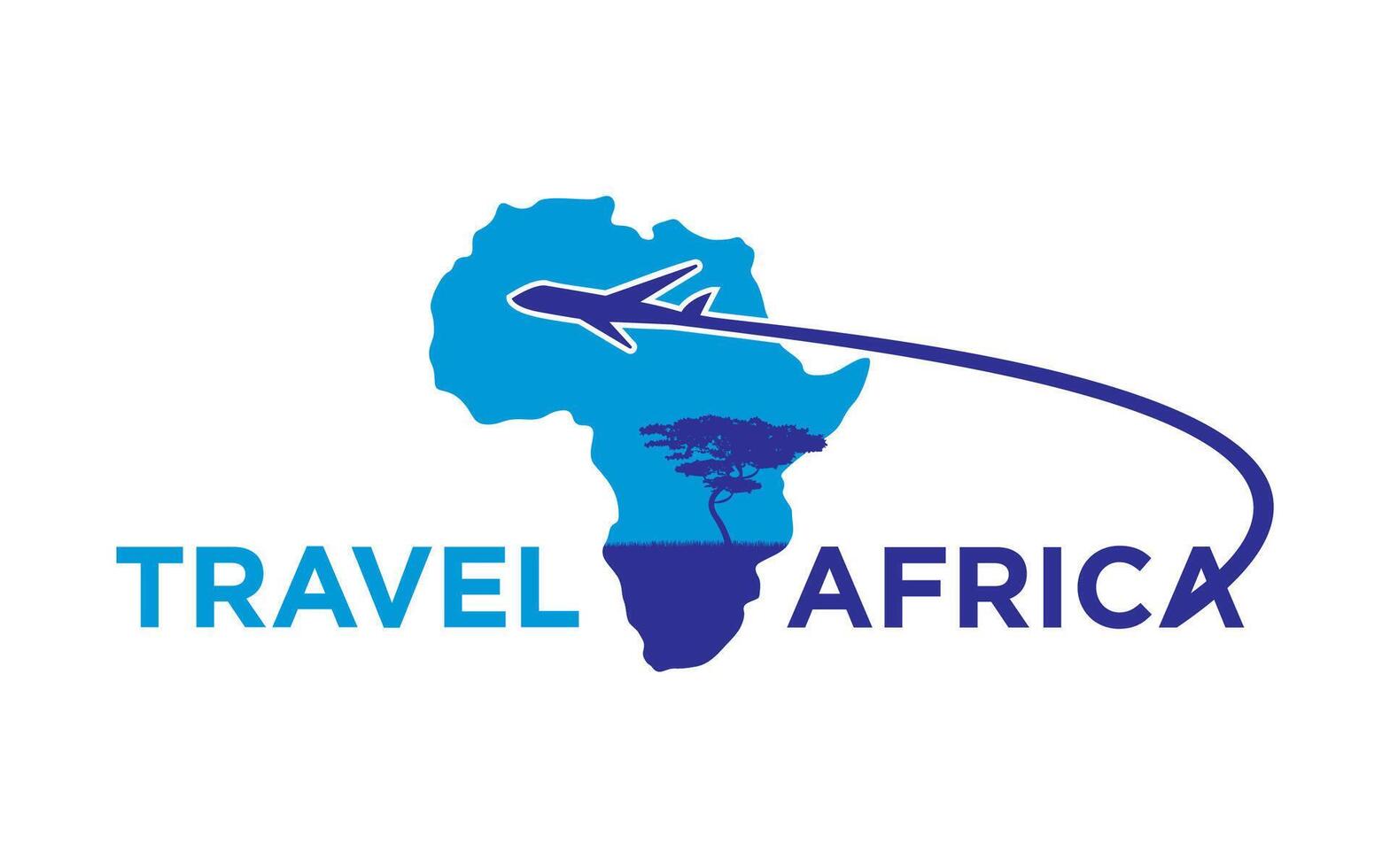 Africa travel logo design template vector
