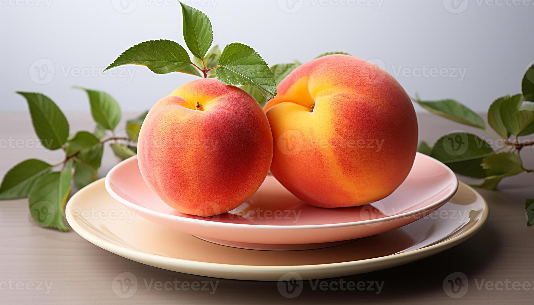 AI generated Fresh fruit on a plate, nature healthy gourmet snack generated by AI photo