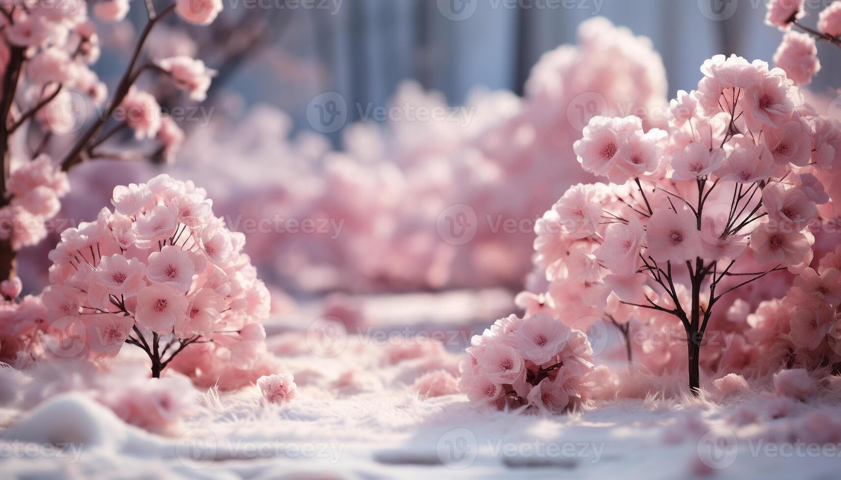 AI generated Springtime blossom, pink flowers, fresh nature, vibrant and beautiful generated by AI photo