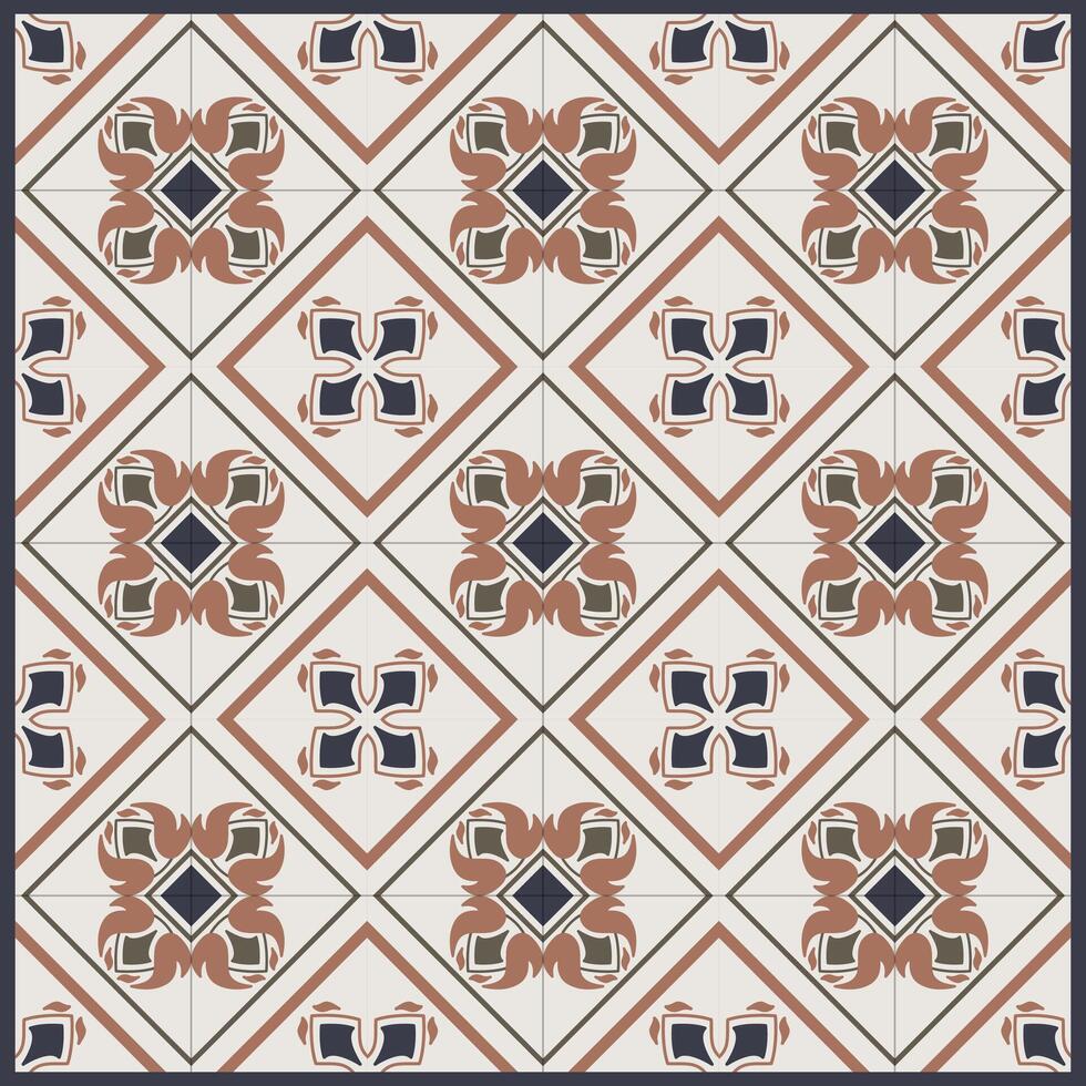 Floor tile oriental Spain collection seamless textures Portugal geometric ceramics Vector arabesque