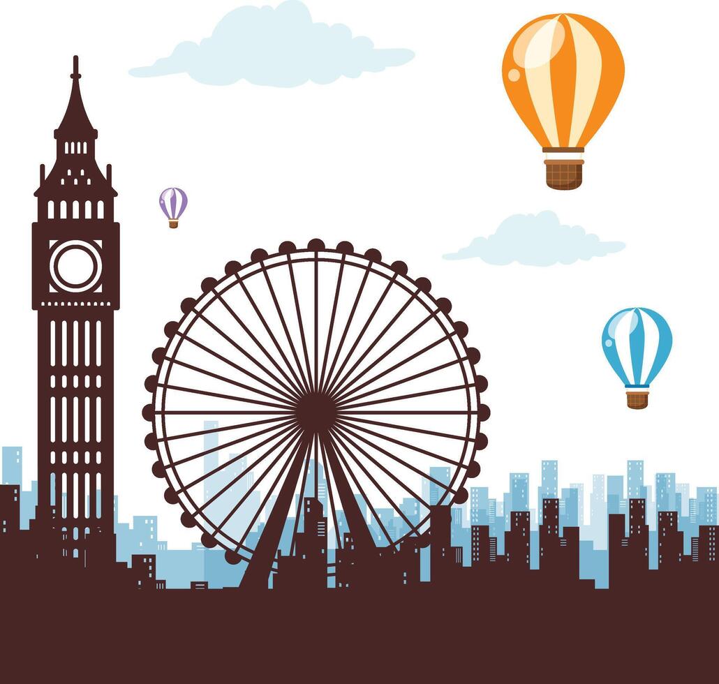London eye wheel icon vector illustration graphic design