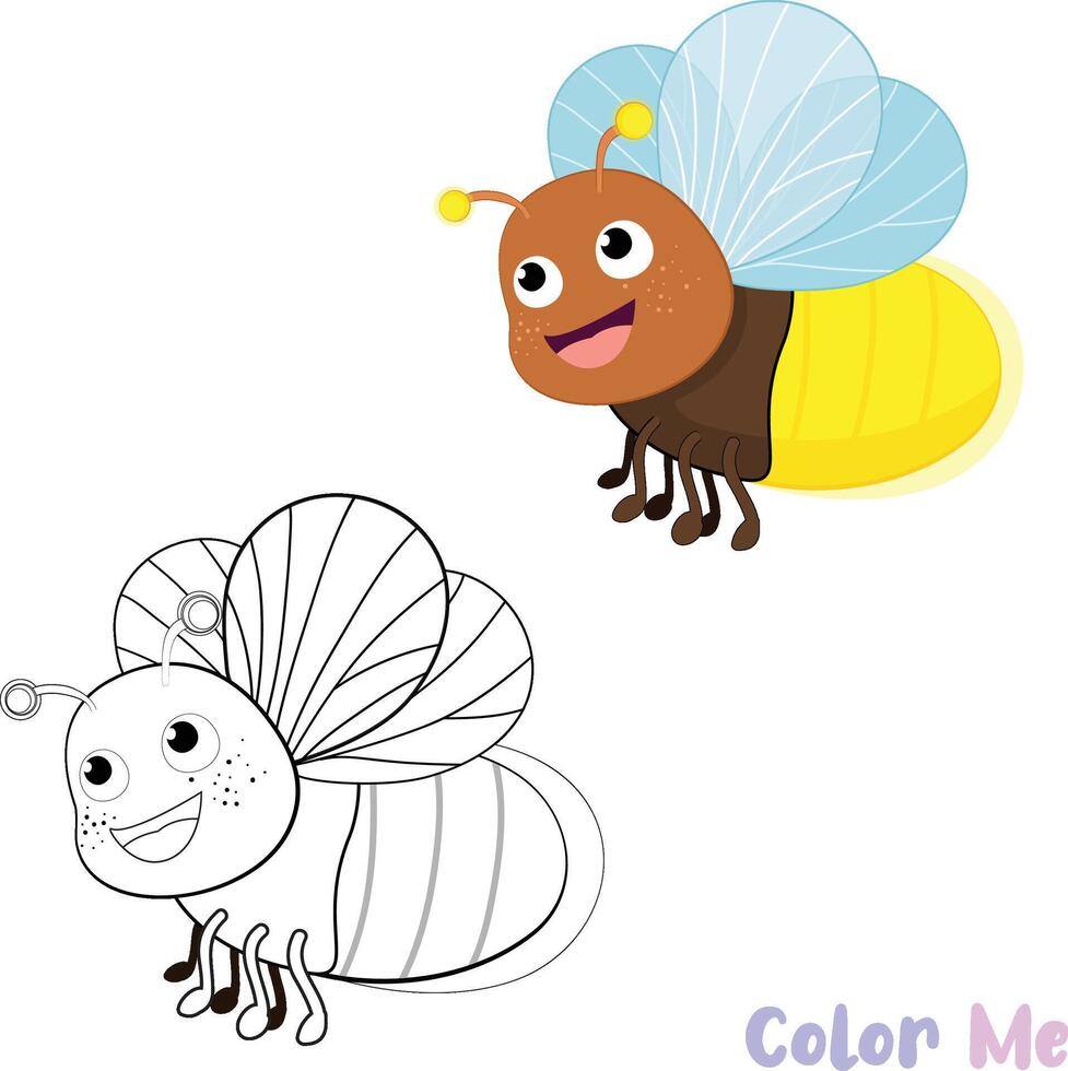 error para niños color hojas imprimible vector