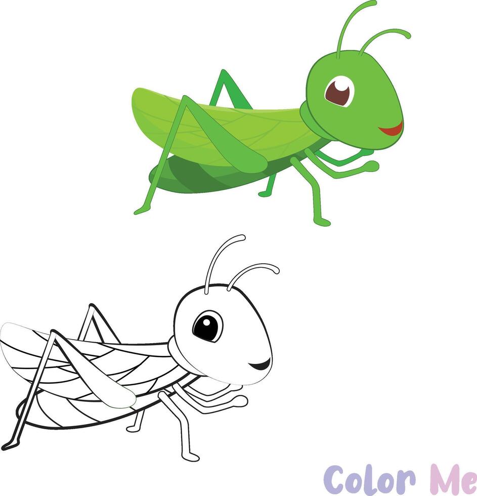 bug children's color sheets printable vector