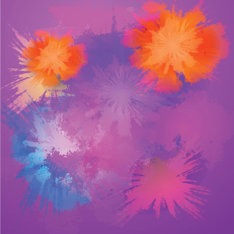 Abstract multi color splashes colorful  background vector