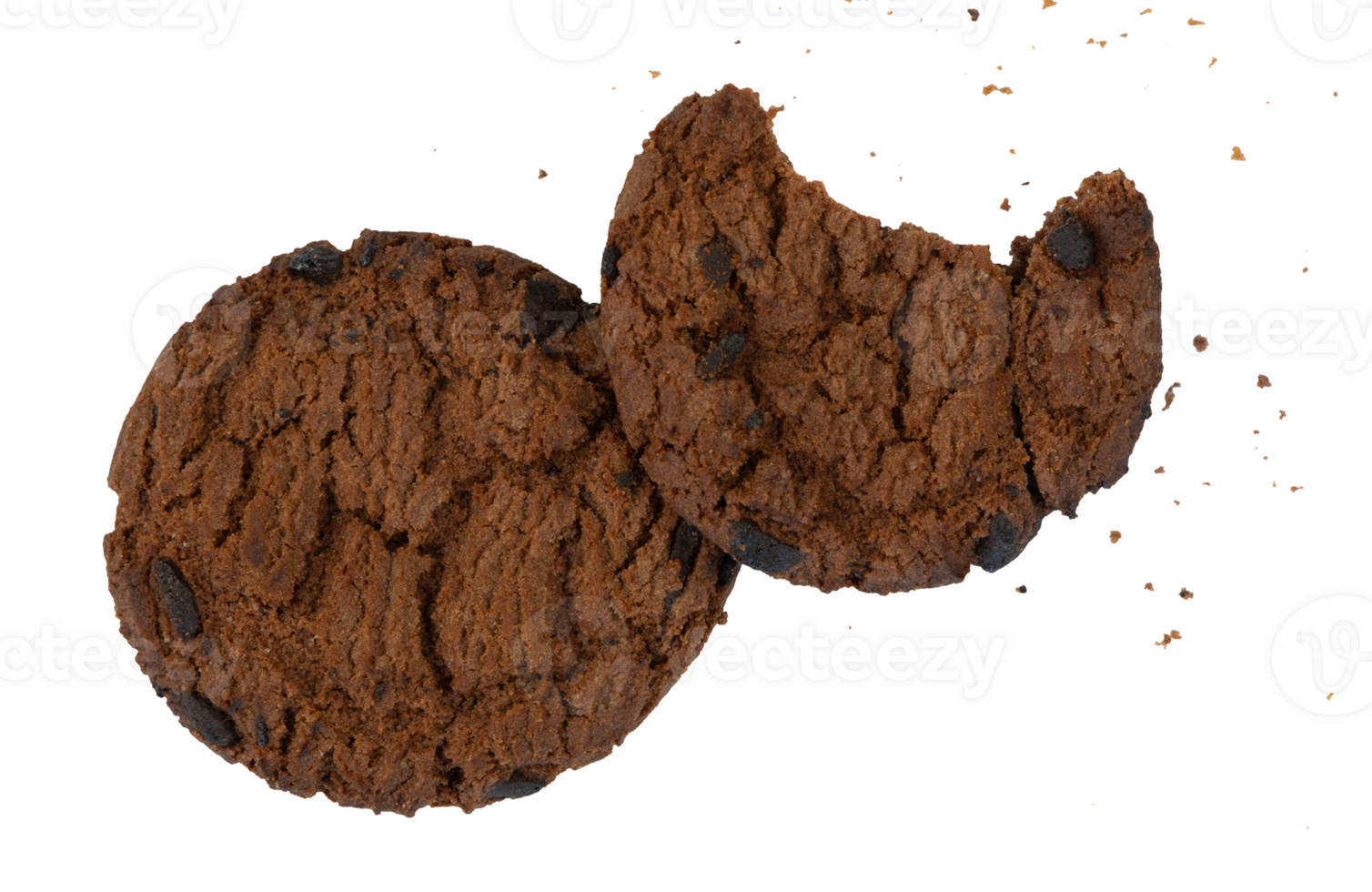 tasty of bit chocolate cookies isolated png