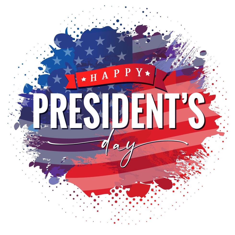 Happy President's day USA creative icon. Vector illustration. Background template