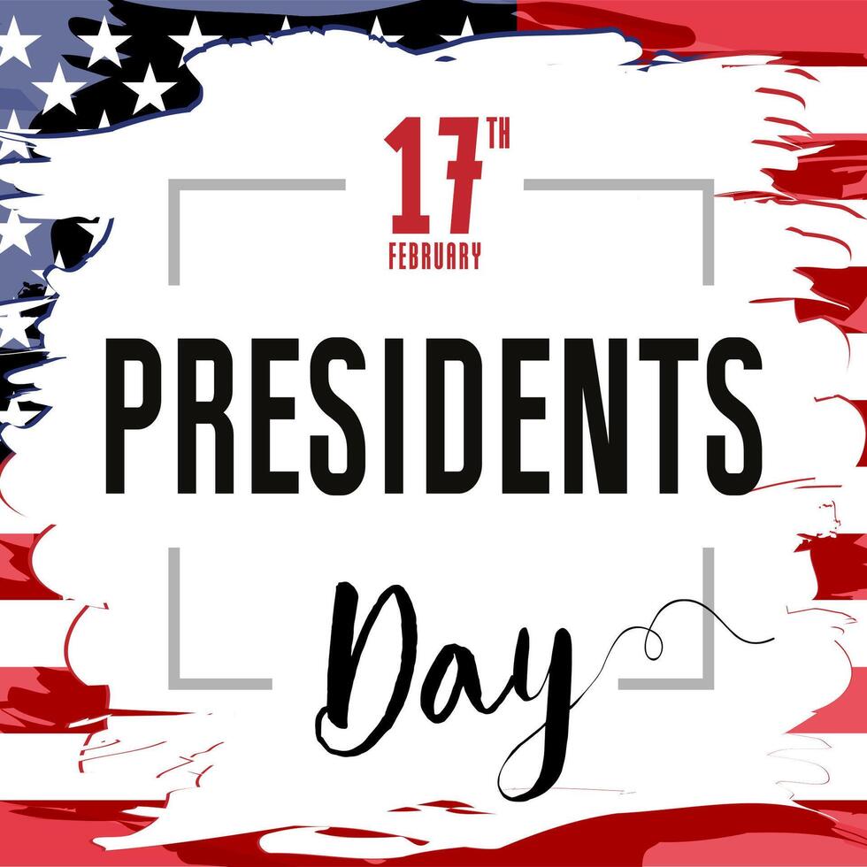 Happy President's Day USA greeting card. vector