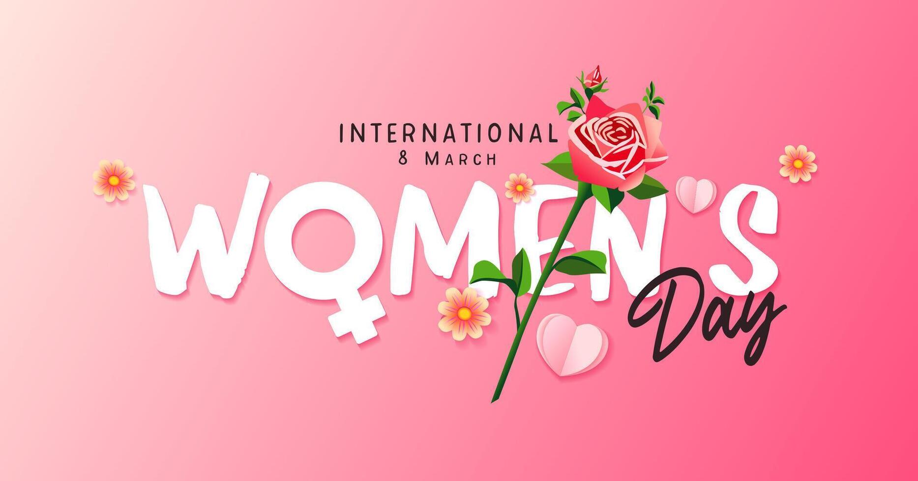 International Women's day greeting card design vector