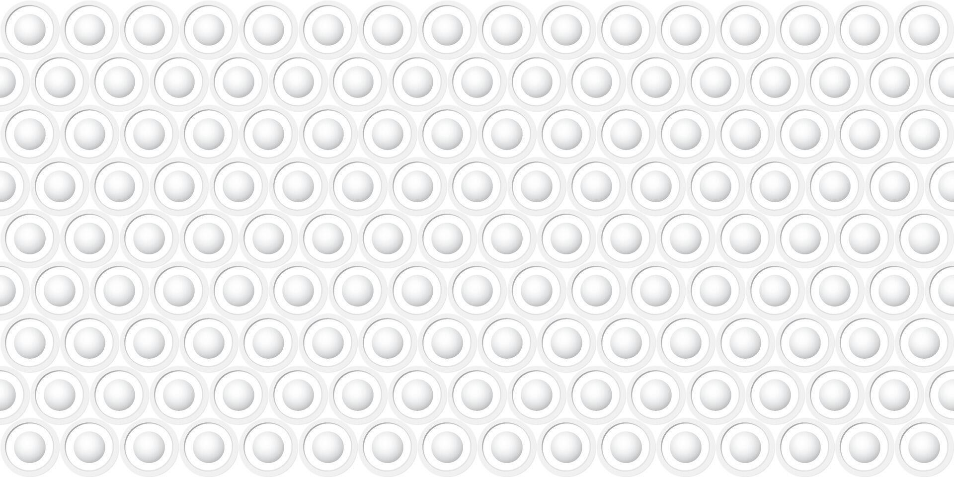 3D circle shape pattern paper cut style on white background vector illustration.