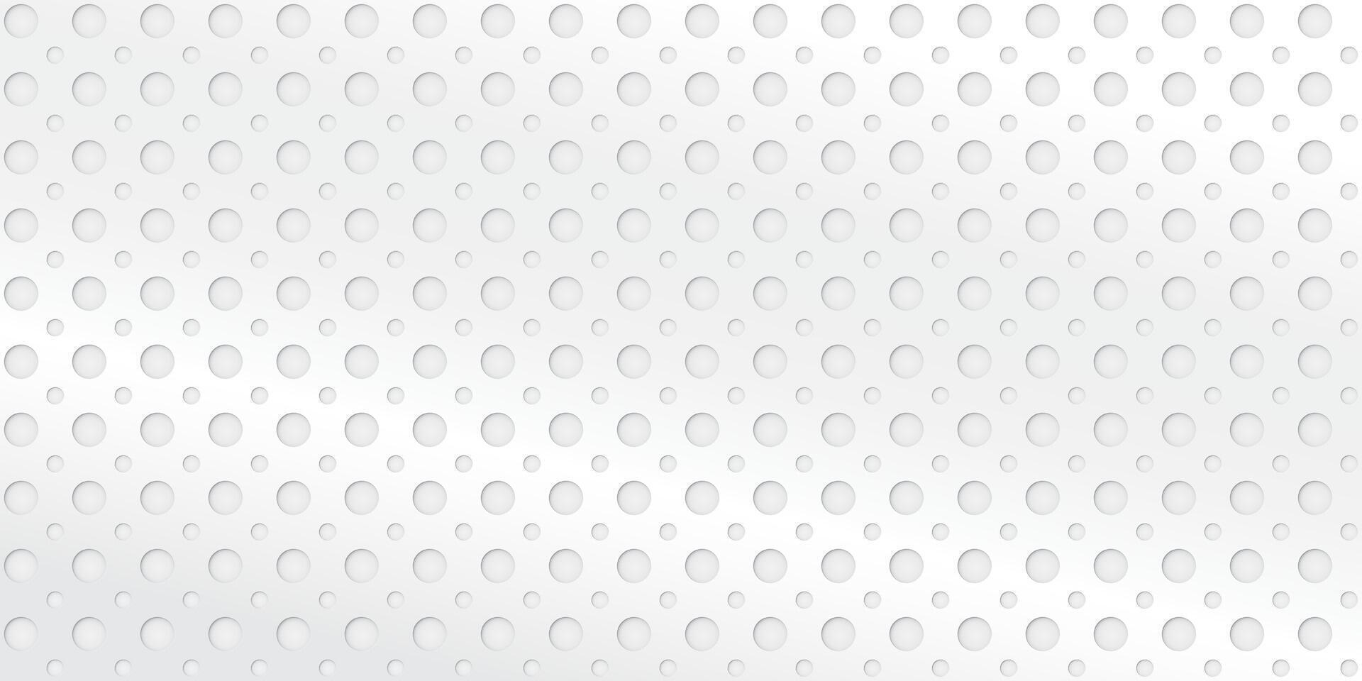 Seamless hole pattern on silver metal sheet background vector illustration.