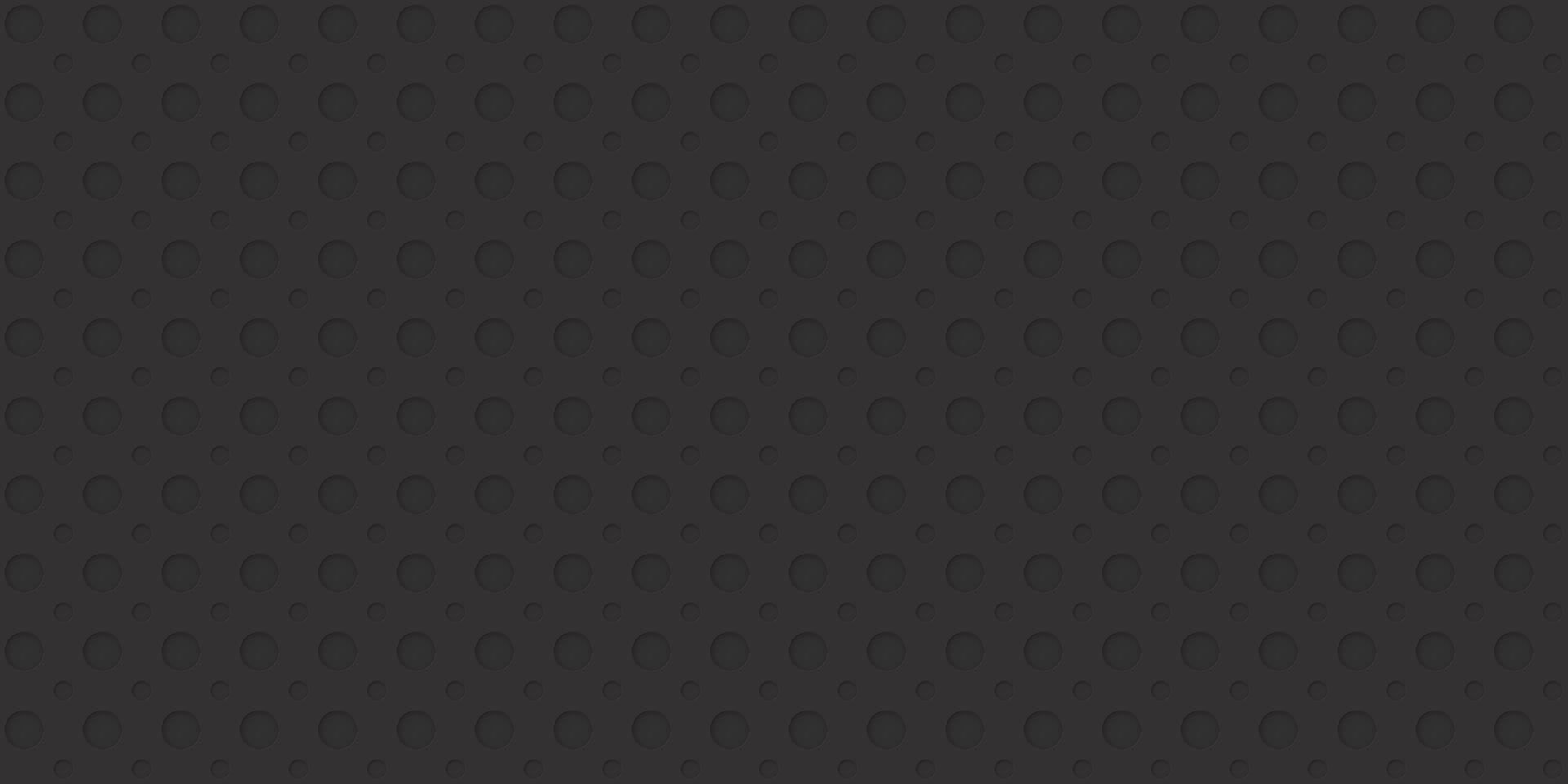 Seamless hole pattern on matte black metal sheet background vector illustration.