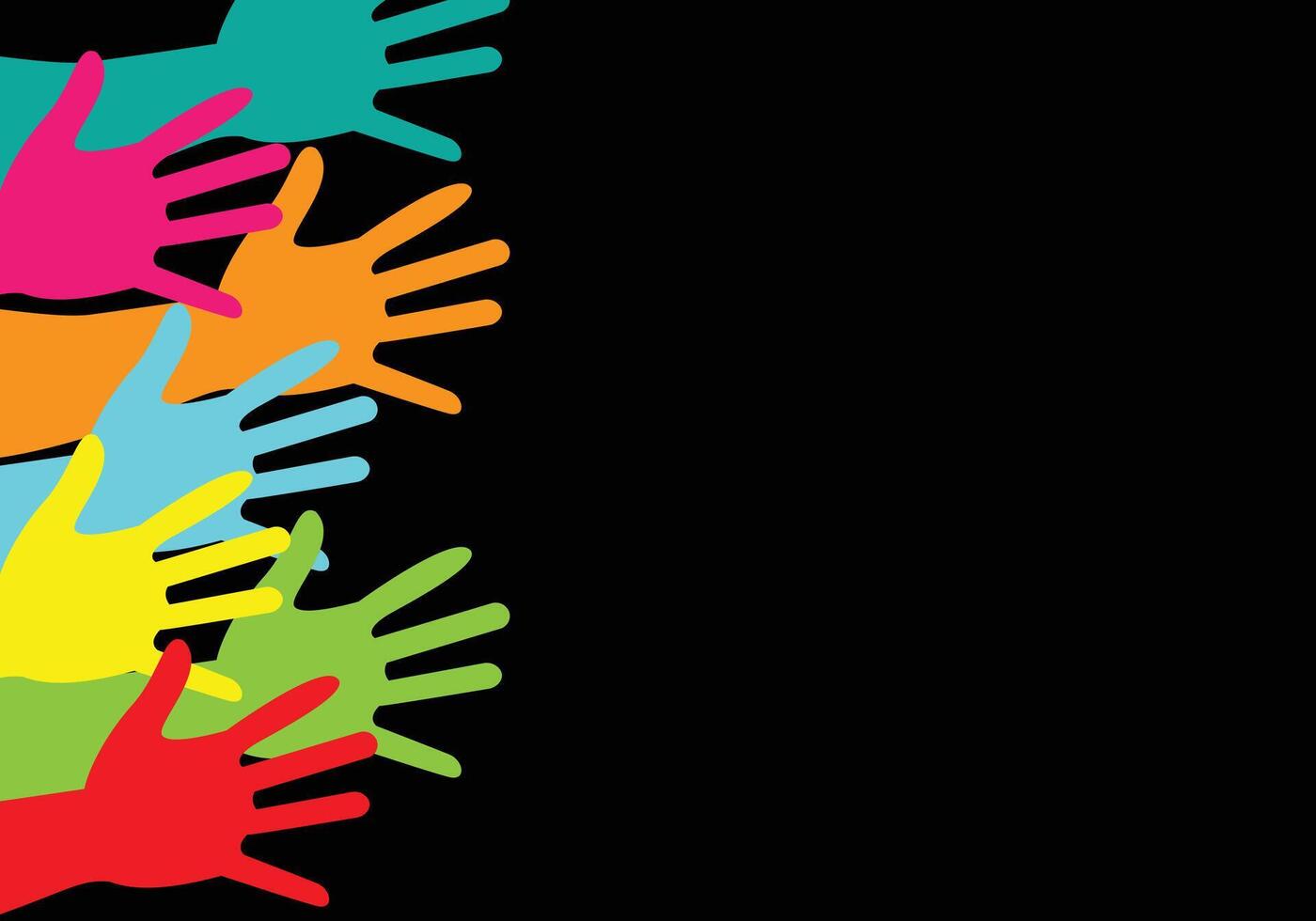 Diversity Hand Background vector