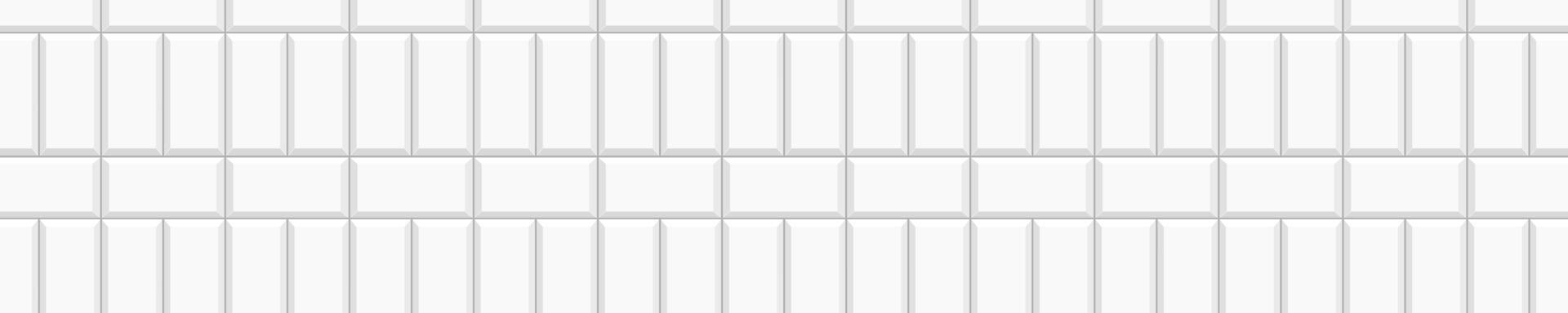 White crosscatch or basket weave tile horizontal background. Stone or ceramic brick metro wall seamless pattern. Kitchen backsplash or bathroom floor texture vector