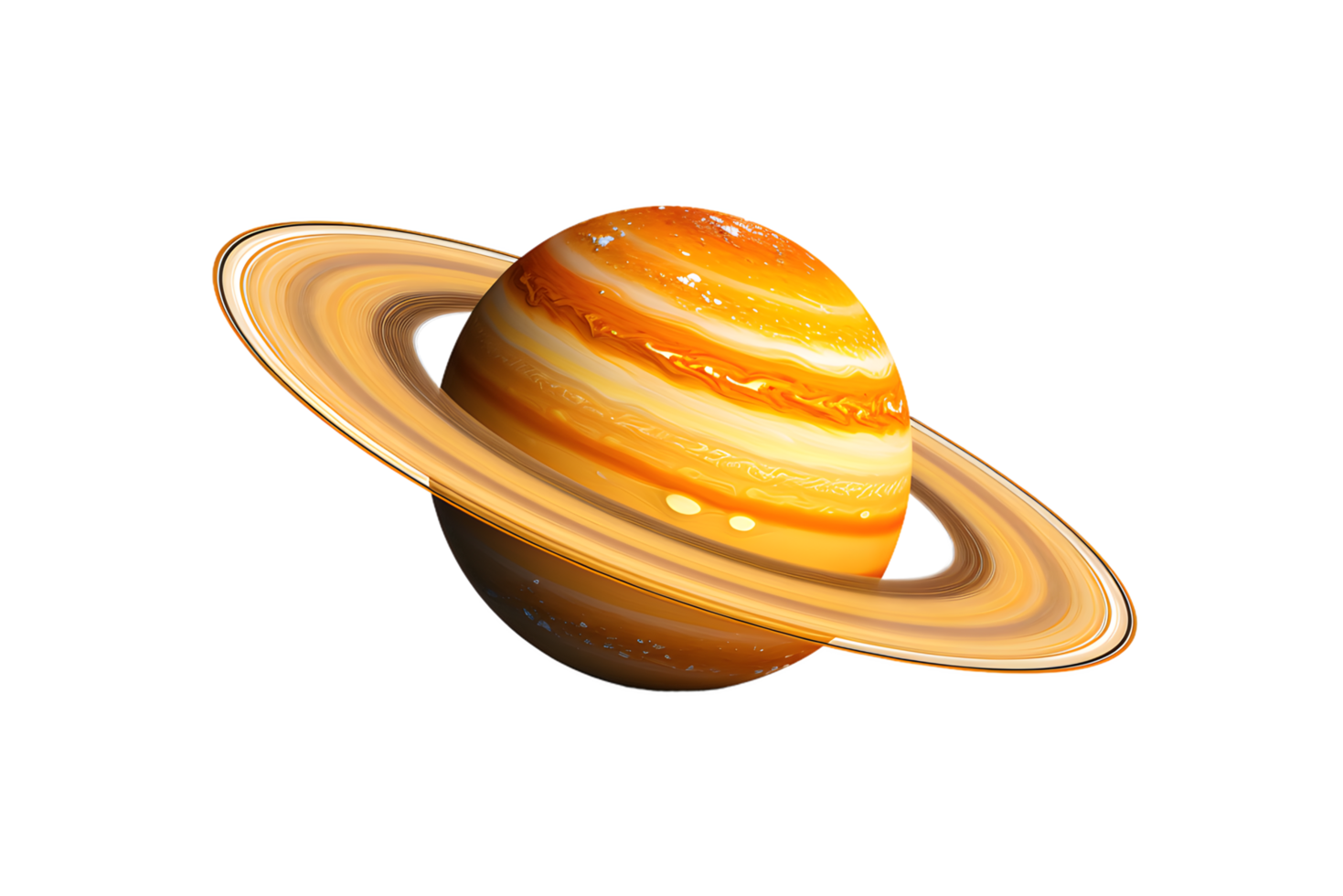 AI generated Saturn planet isolated on transparent background png