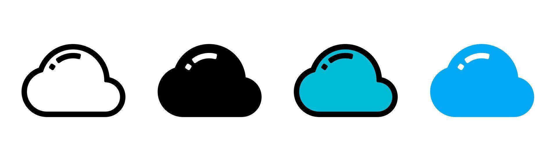 Cloud vector icon in modern style isolated on white background. cloud, internet, network concept icon for web and mobile design.