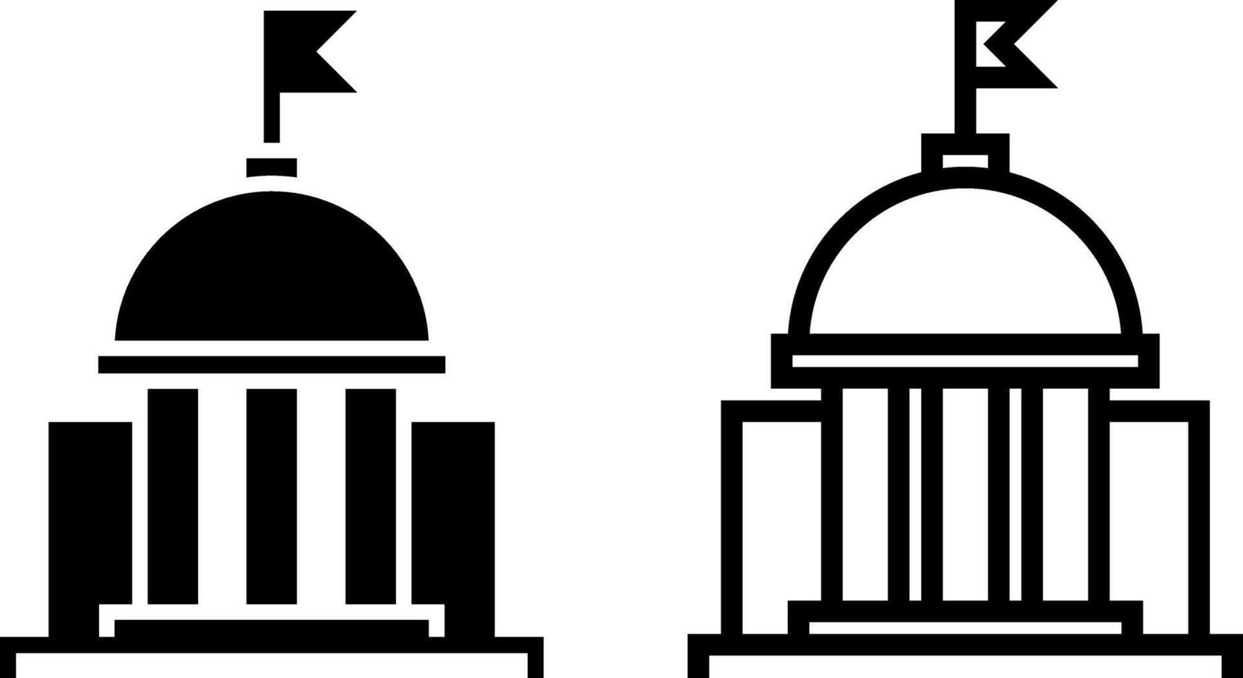 gobierno icono, firmar, o símbolo en glifo y línea estilo aislado en transparente antecedentes. vector ilustración