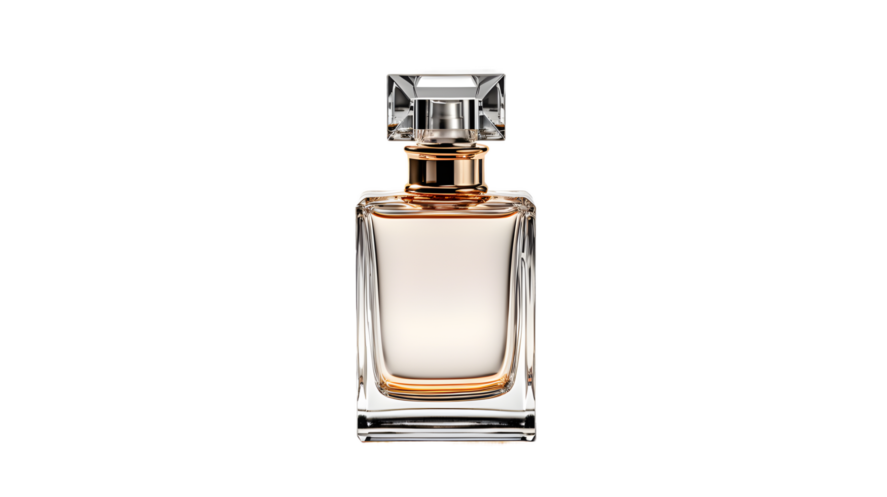 ai généré transparent bouteille de parfum, vide parfum bouteille maquette, isolé, transparent png Contexte