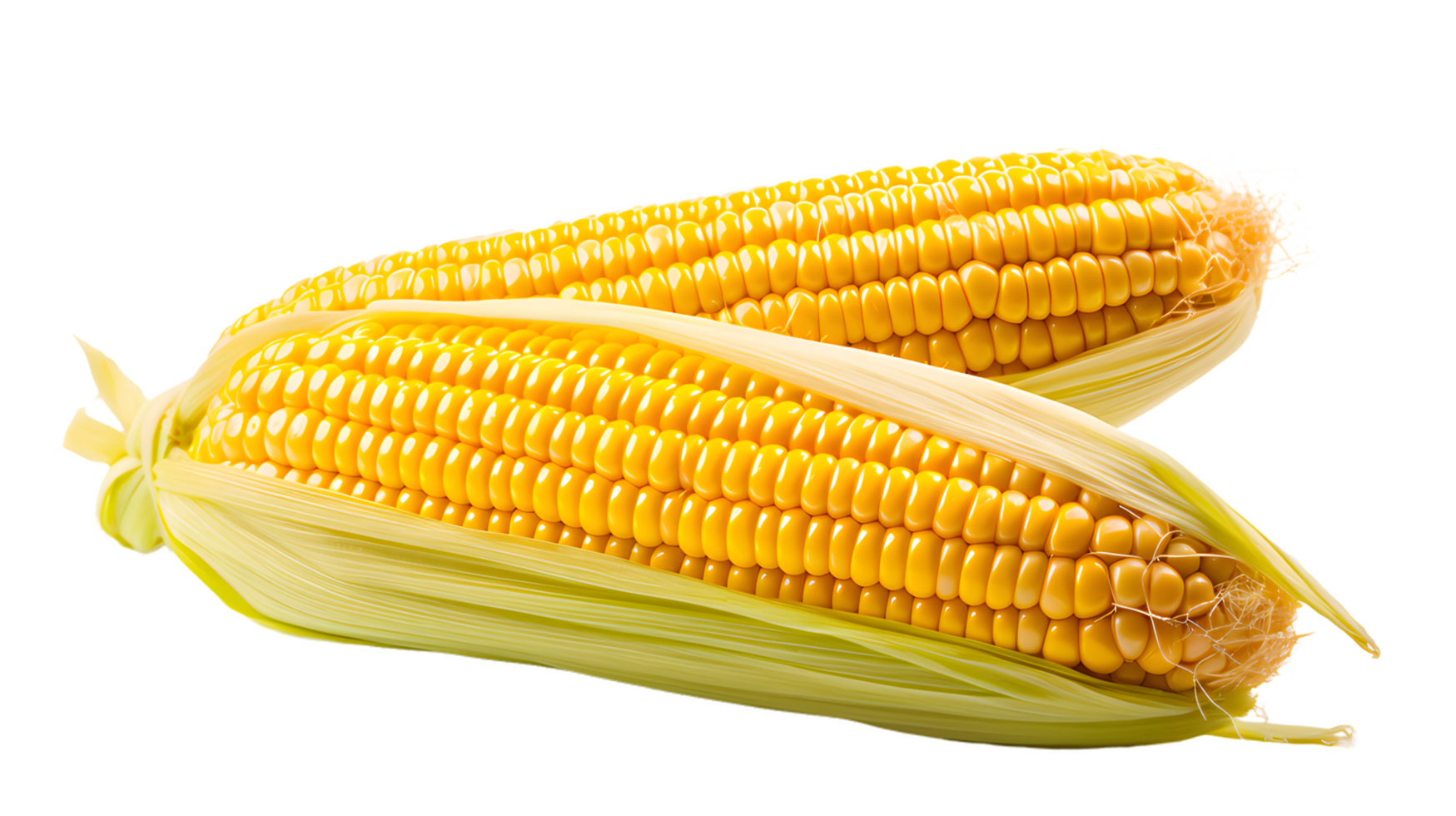 AI generated Corn on the cob isolated, transparent PNG background