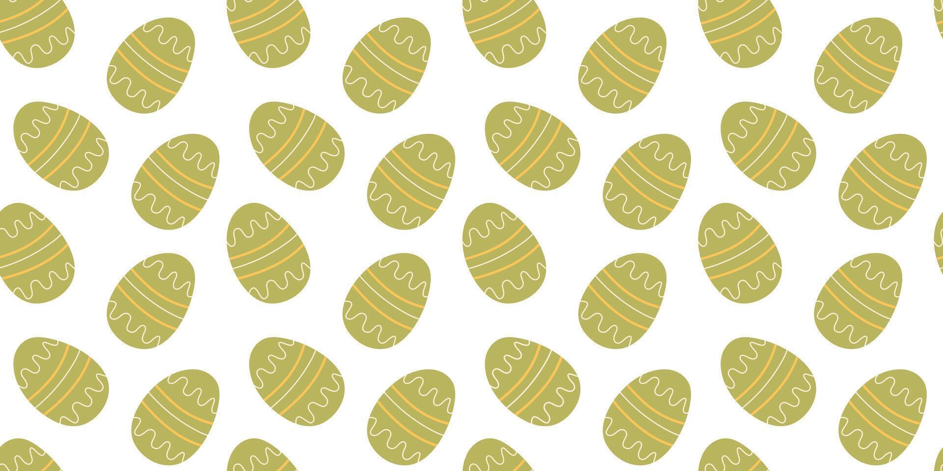 Easter Eggs minimalist seamless pattern. Simple hand drawn vector design. Backdrop for fabrics, wrapping or wallpapers.