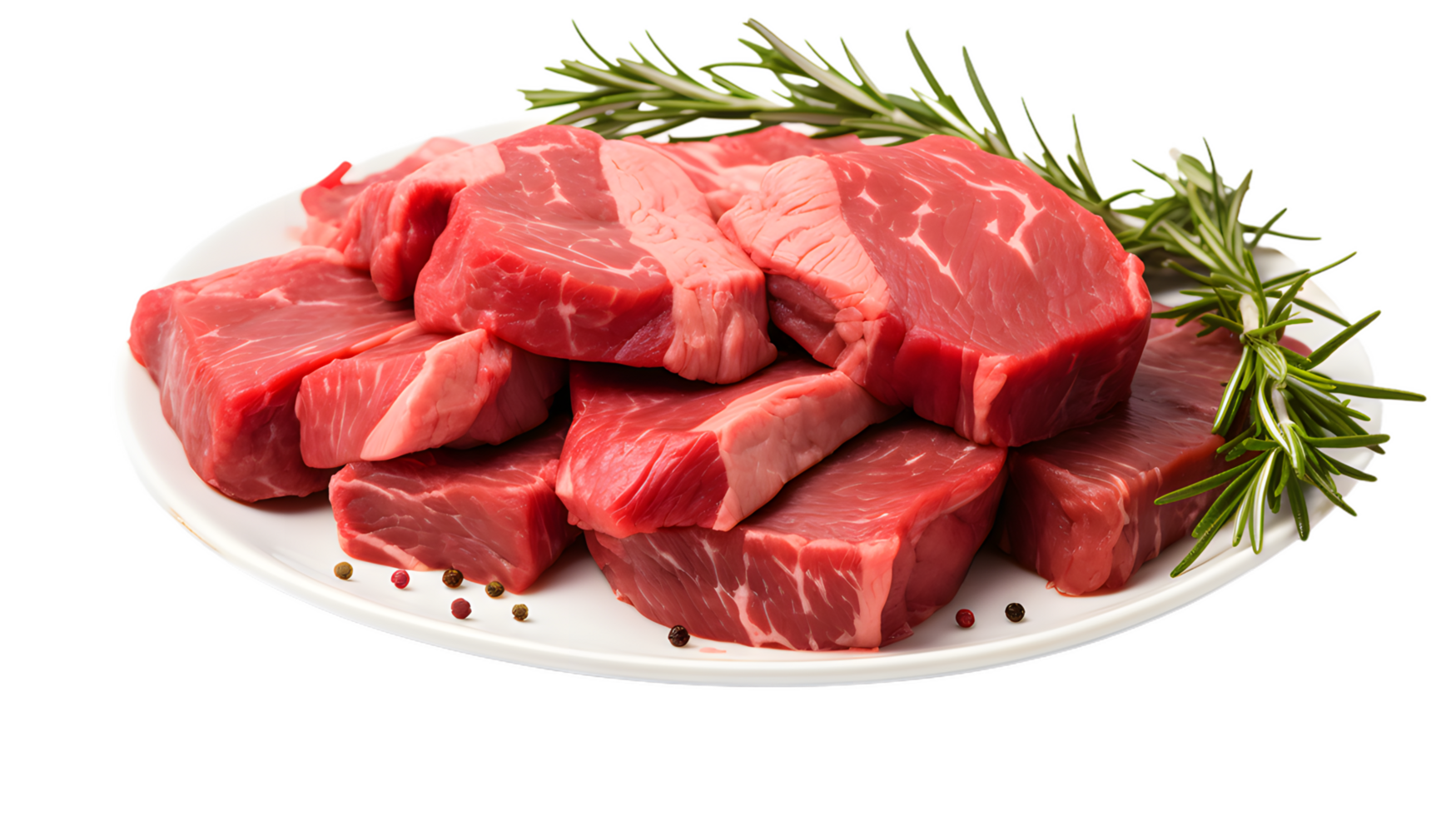 AI generated Raw beef meat on transparent background png