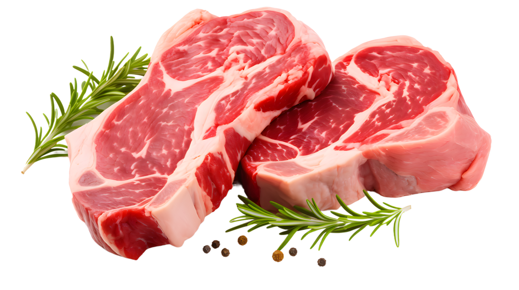 AI generated Raw beef meat on transparent background png