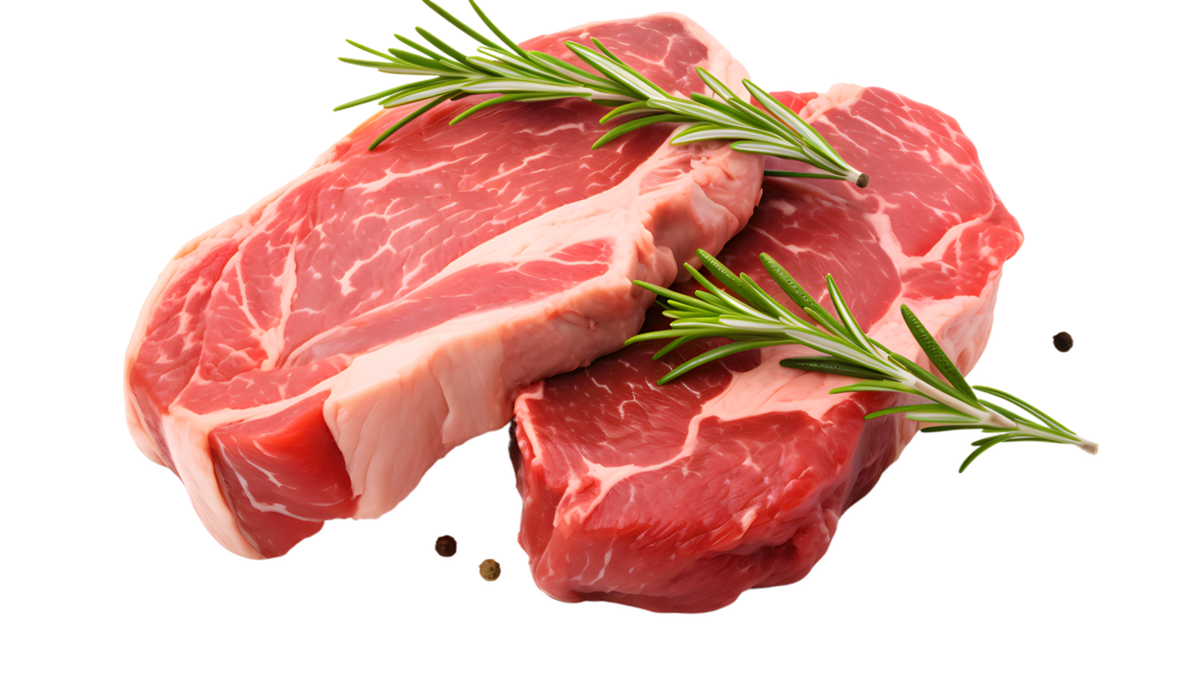 AI generated Raw beef meat on transparent background png