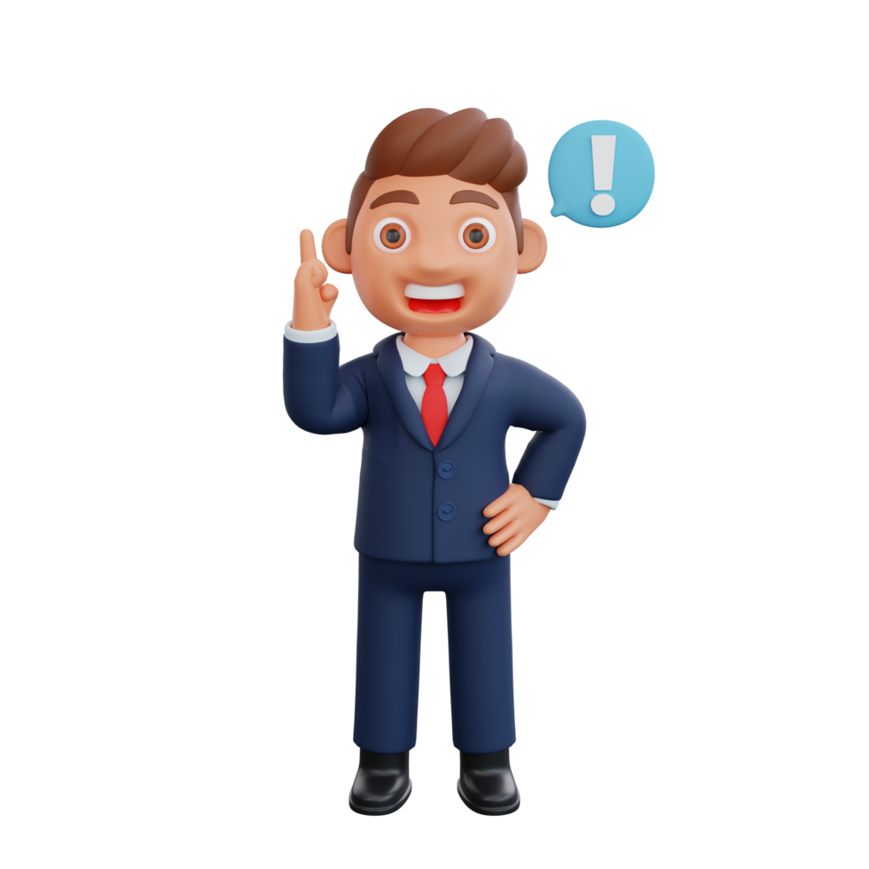 3d Illustration Businessman having doubt png