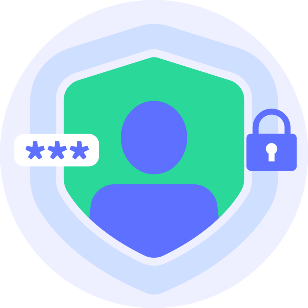 user protection modern icon illustration png