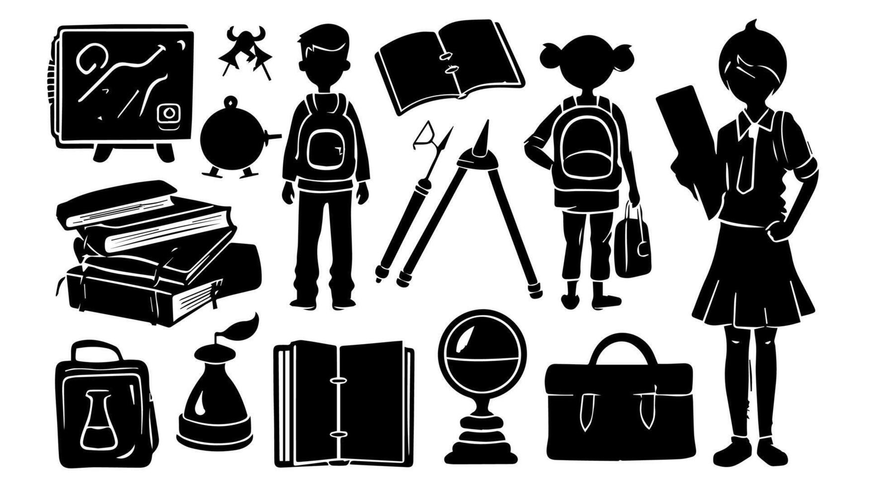 bundle of school supplies icons vector illustration design icon set.