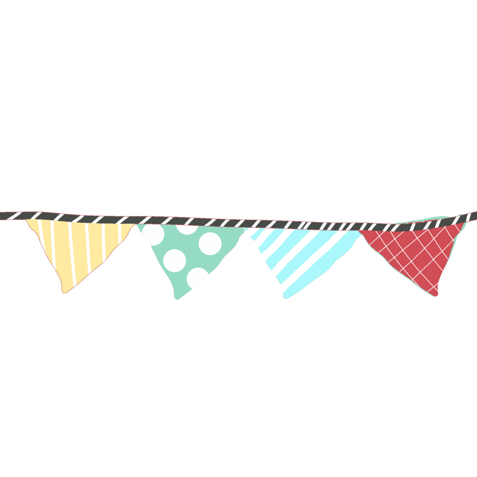 Party flags on transparency background. png