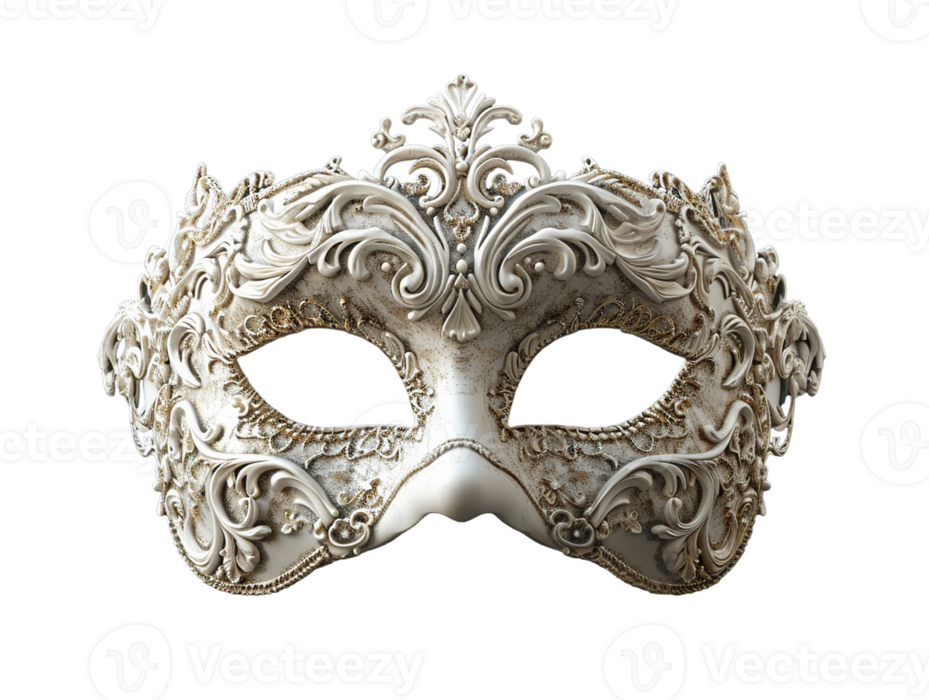 AI generated White masqerade mask png