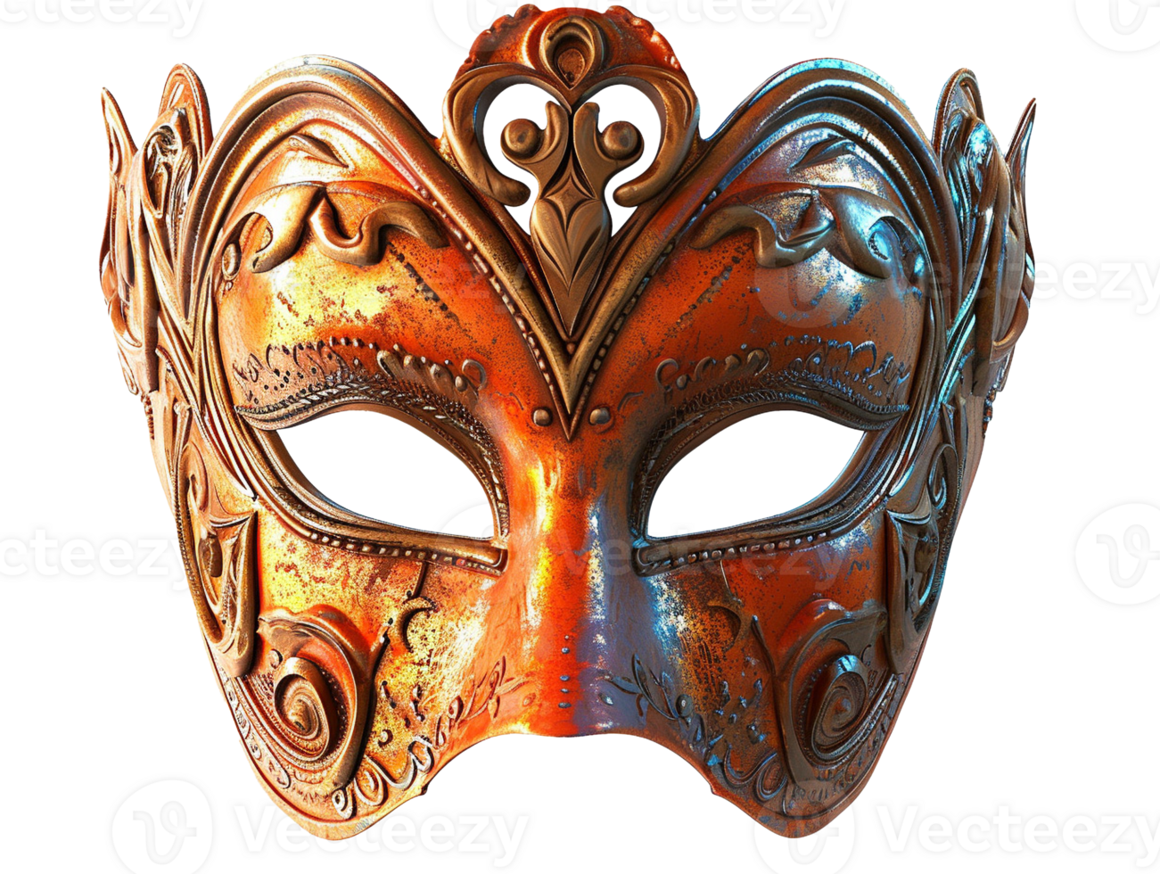 AI generated a venetian mask with ornate designs on it png