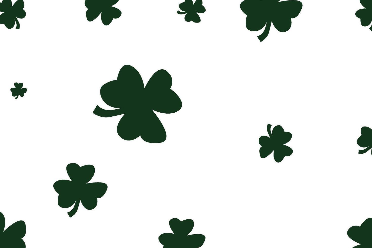 Falling Four Leaf Clovers in various sizes are suitable for St. Patrick's Day celebrations, backgrounds and Irish design decorations vector