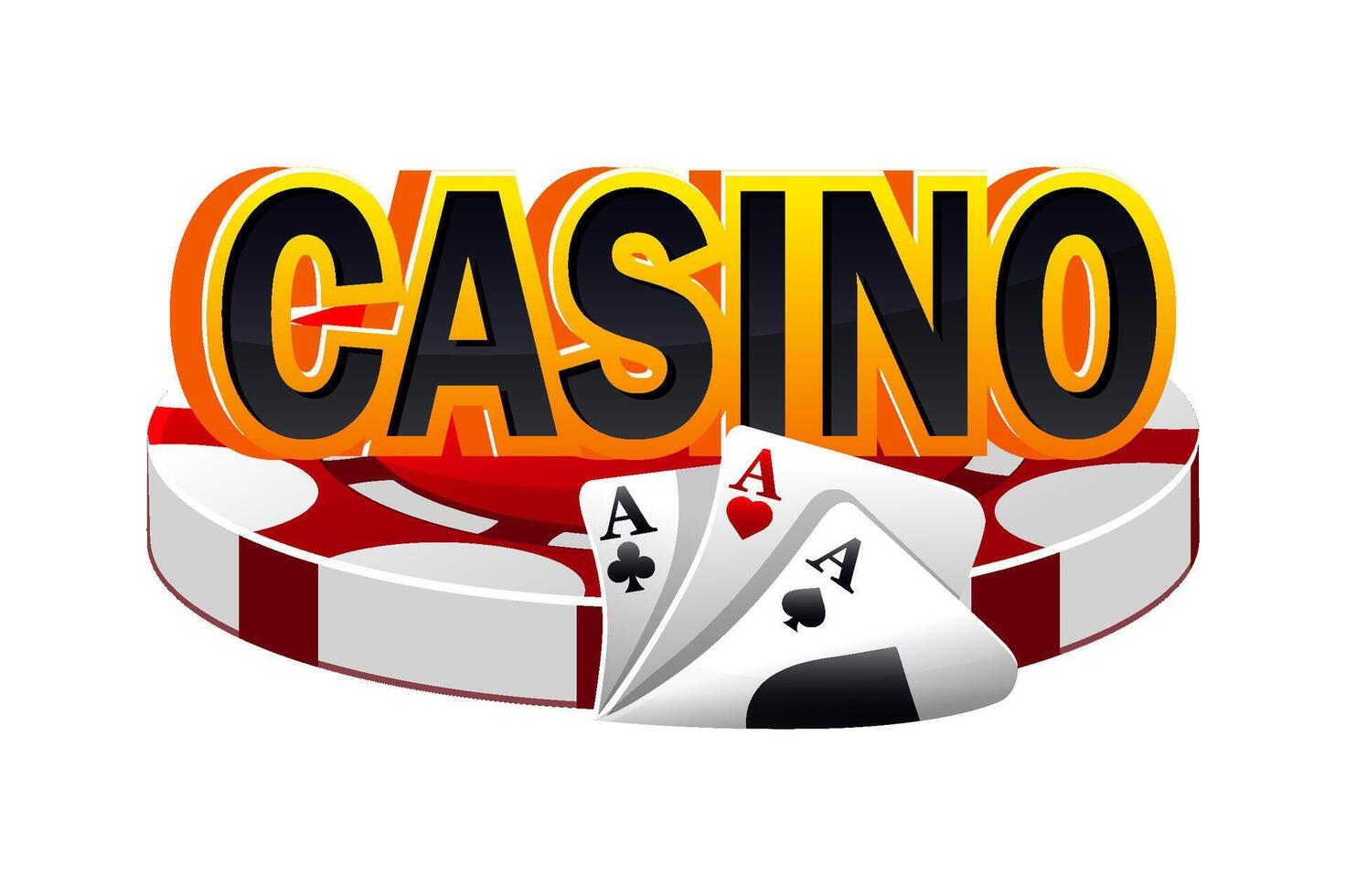 Vector Icon With Gambling Casino Elements.