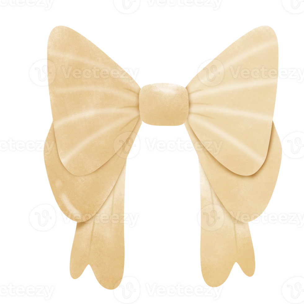 Watercolor gift bow illustration png